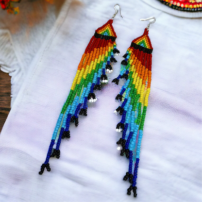 Beaded Rainbow Earrings - Celebrate Your Pride! 🌈