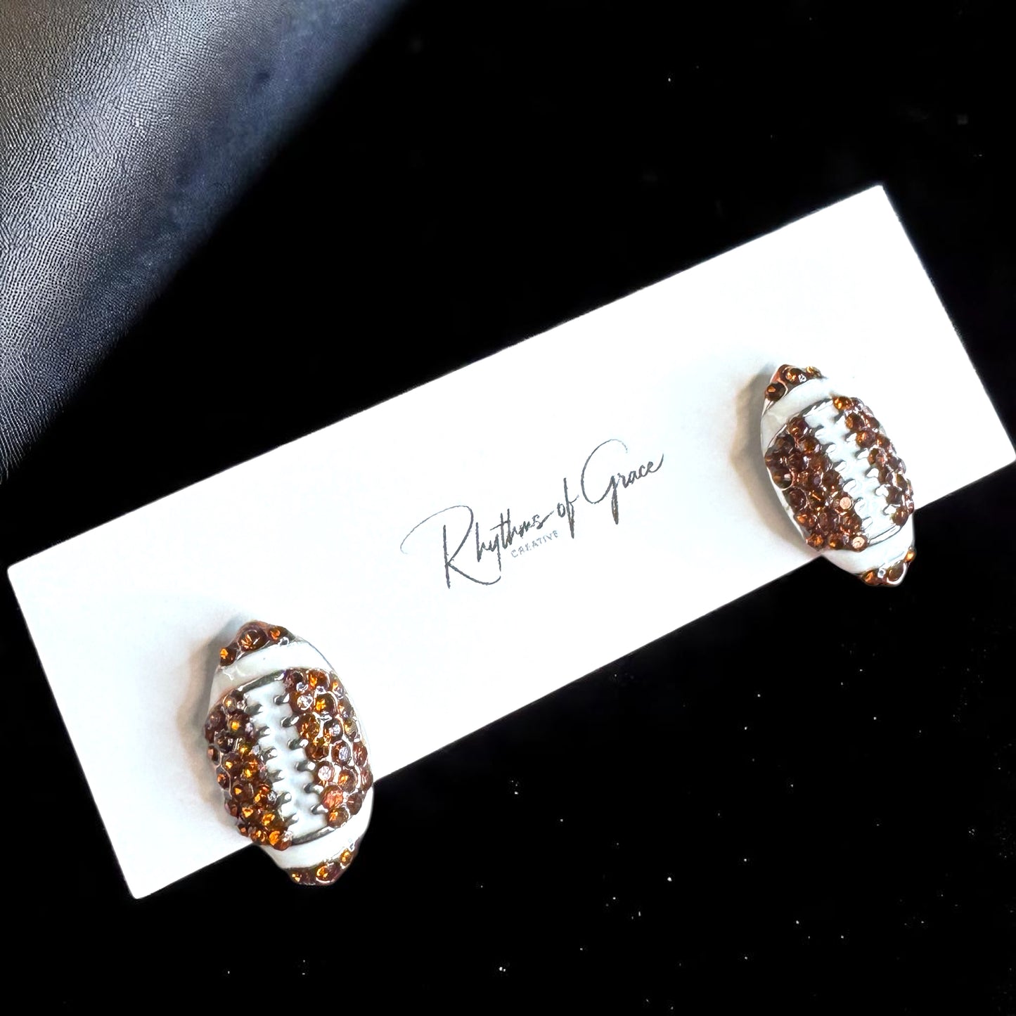 Score Big with Sparkle! Rhinestone Sports Stud Earrings