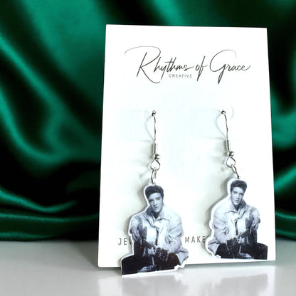Rock Your Style: Elvis Presley Dangle Earrings - 12 Iconic Designs! 🎸