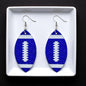 Score Big with Sparkle! Glitter Football Dangle Earrings 🏈
