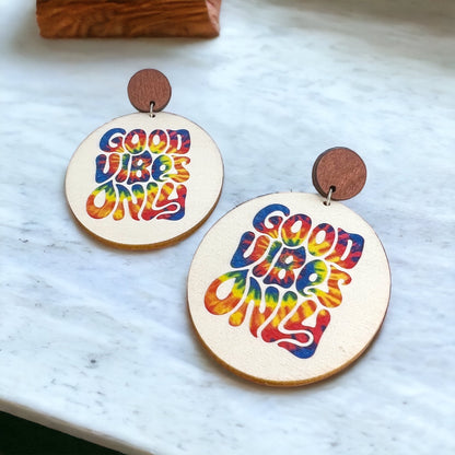 Good Vibes Only – Tie-Dye Peace Earrings That Pop - Rhythms of Grace Creative