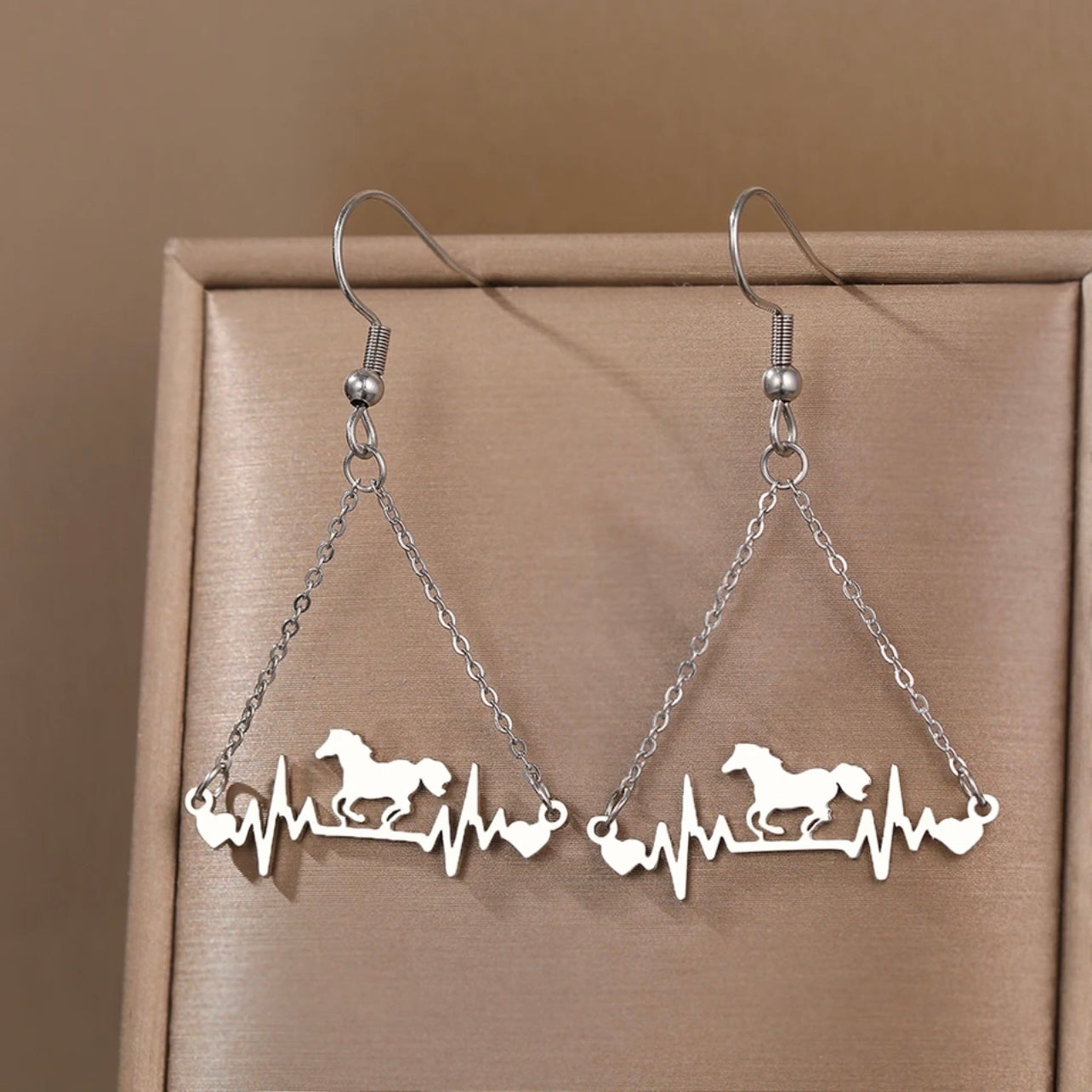 Gallop into Elegance: Stunning Horse Dangle Earrings - Rhythms of Grace Creative