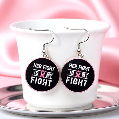 Fight Like a Girl (and Look Fabulous Doing It!) - Breast Cancer Awareness Earrings 💖