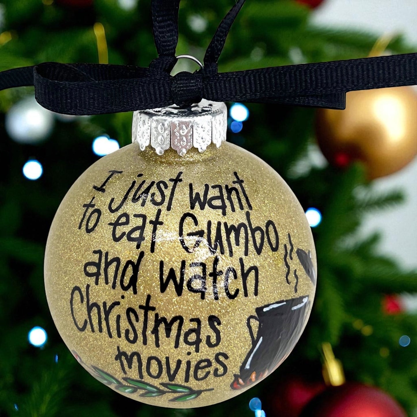 Spice Up Your Holidays! Cajun Gumbo & Hallmark Movies Christmas Ornament