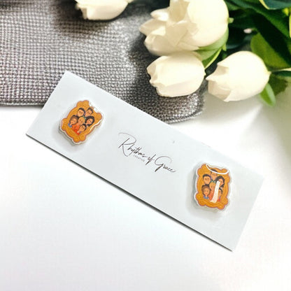 Central Perk Chic: FRIENDS-Themed Stud Earrings in Three Fun Colors!