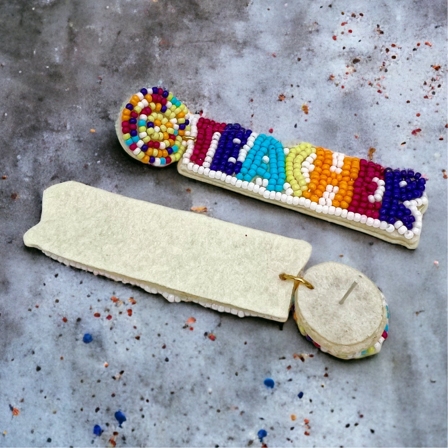Beaded Teacher Earrings – Celebrate Educators in Style! - Rhythms of Grace Creative