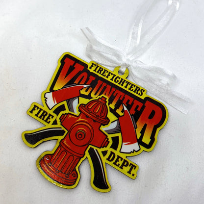 Firefighters Volunteer - Fire Dept Sublimation Ornament 
Ignite Your Holiday Spirit!
