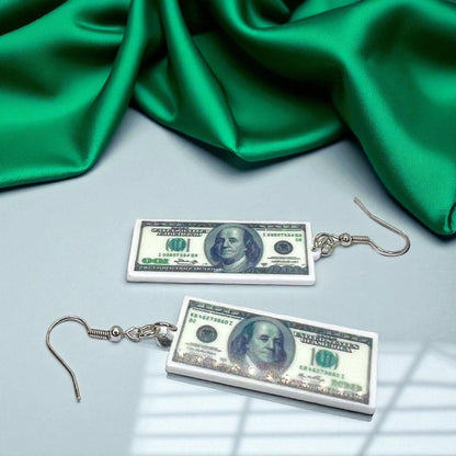 Benjamin Earrings: Flaunt Your Financial Flair! 💵 - Rhythms of Grace Creative