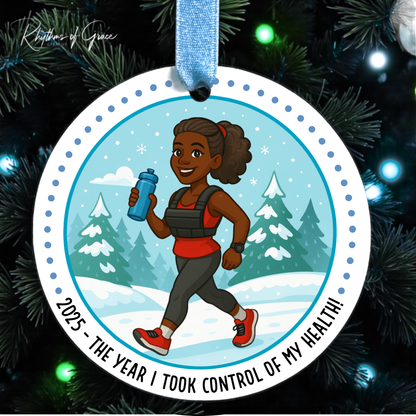 2025 Health & Fitness Milestone Ornament – Custom Workout, Wellness, and Goal-Crushing Christmas Gift