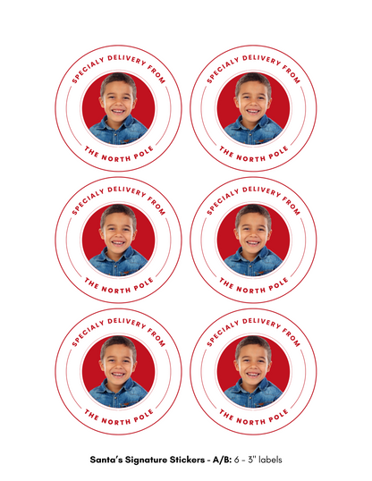 Personalized Santa Gift Tags – Custom North Pole Express Labels, Waterproof Christmas Stickers, Santa’s Workshop & Holiday Name Tags