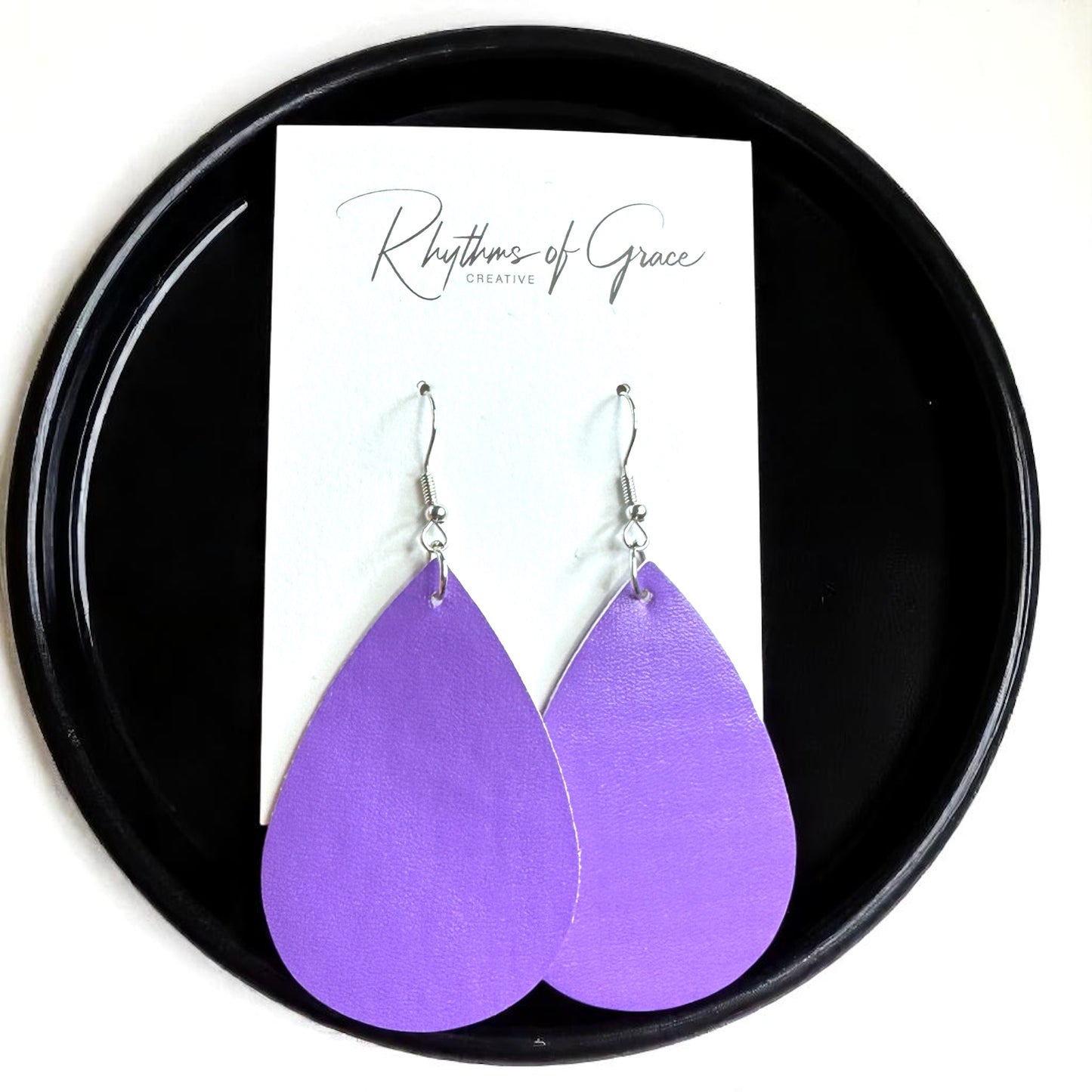 Teardrop Bliss: Colorful Faux Leather Dangle Earrings for Every Occasion