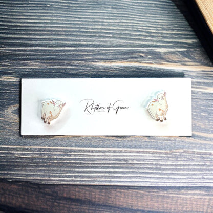 Goats Galore: Adorable Goat Stud Earrings! 🐐