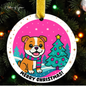 Merry & Bright Pet Ornament Collection – Choose From 8 Dog Breeds | Cute Custom Holiday Ornament for Pet Lovers
