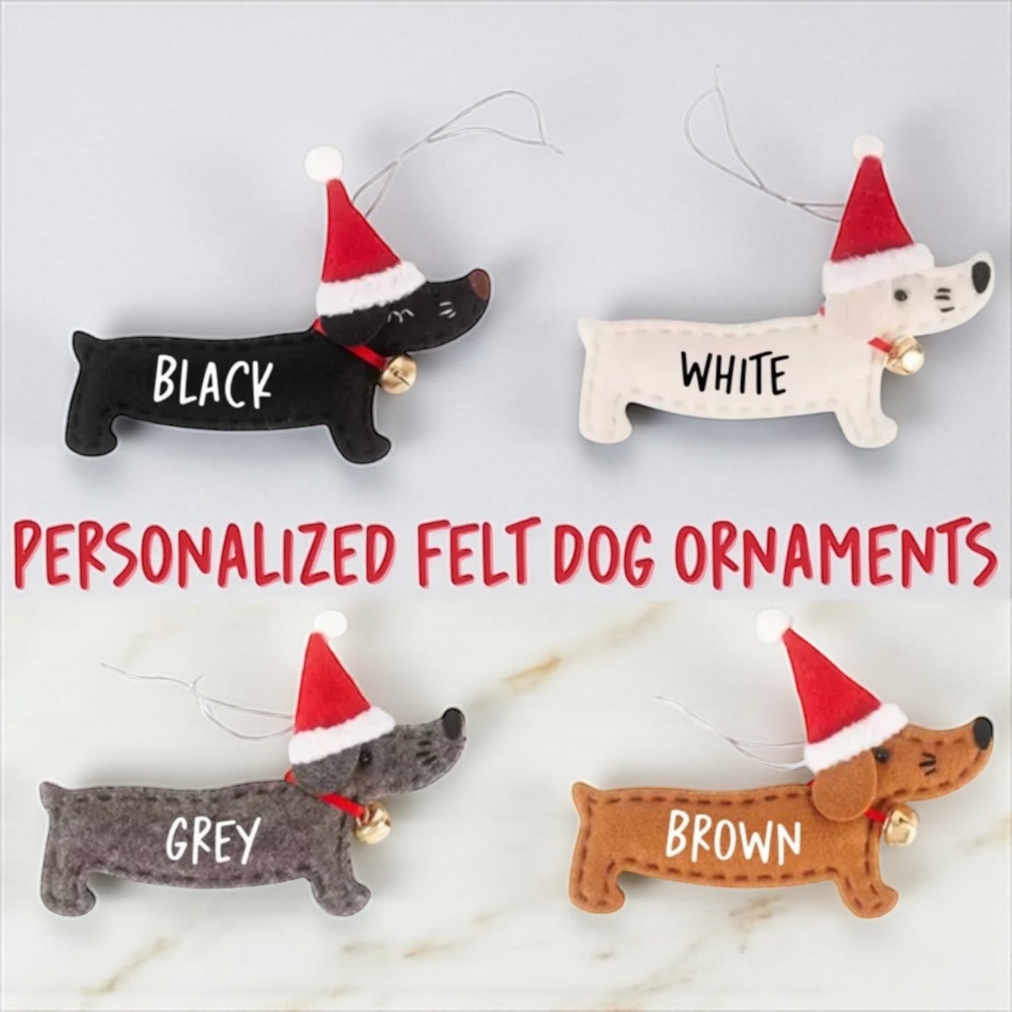Furry Festivities: Custom Felt Dog Ornaments for Tail-Wagging Holiday Cheer!