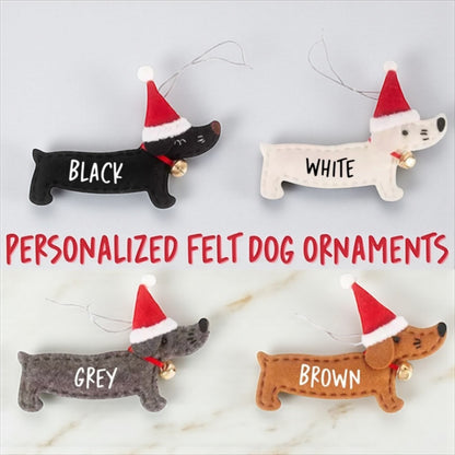 Furry Festivities: Custom Felt Dog Ornaments for Tail-Wagging Holiday Cheer!