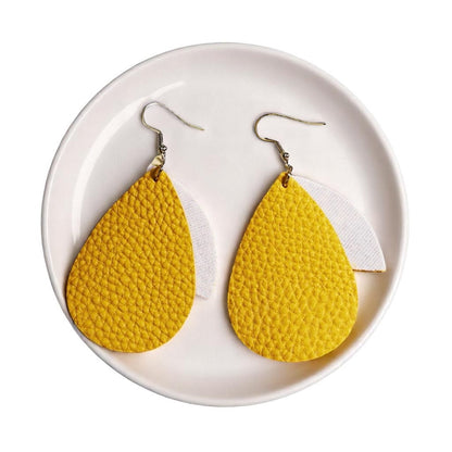 Golden Glow Teardrop Dangles: Shine Bright in Yellow!