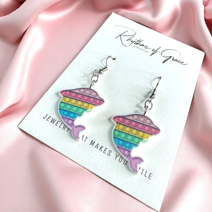 Pop-It Toy Dangle Earrings: A Colorful Twist to Your Style!