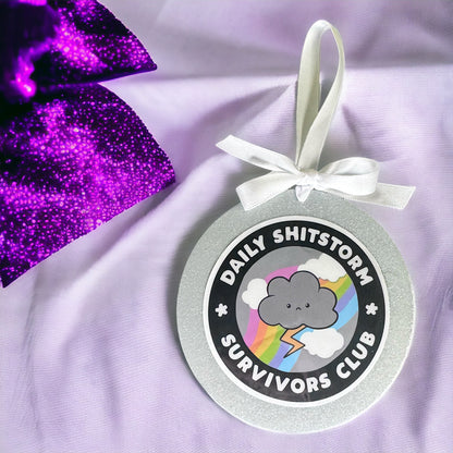 Join the Fun: Daily Shitstorm Survivors Club 2024 Christmas Ornament!