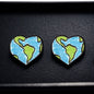 Mother Earth Heart Earrings - Handmade with Love! 🌎