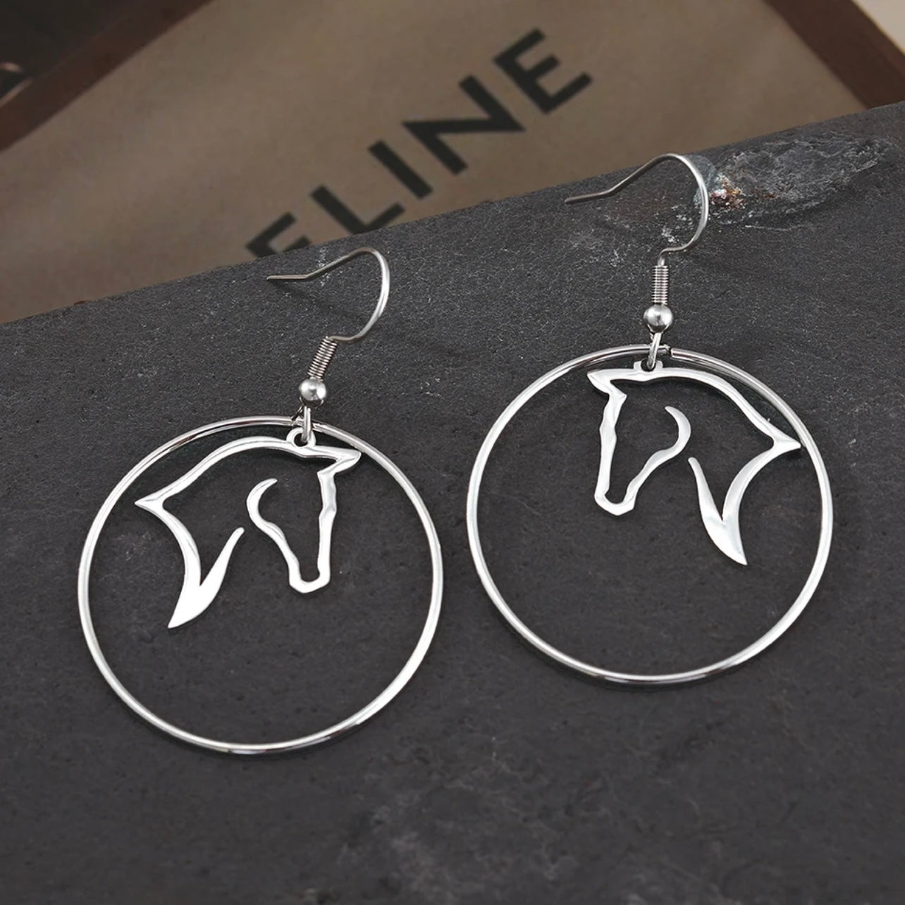 Gallop into Elegance: Stunning Horse Dangle Earrings - Rhythms of Grace Creative