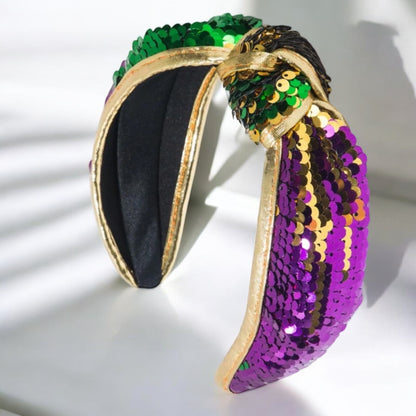 Sequin Mardi Gras Headband: Shine Bright in Festive Style! 🎭