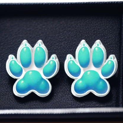 Vibrant Paw Print Studs – A Pawfect Gift! 🐾 10 Colors Available!