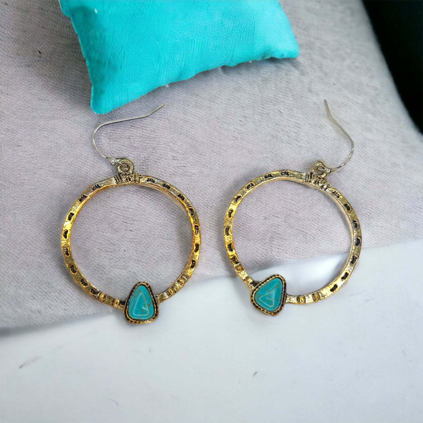 Western Earrings - Silver Earrings, Handmade Earrings, Turquoise Earrings, Motivational Gift - Rhythms of Grace Creative