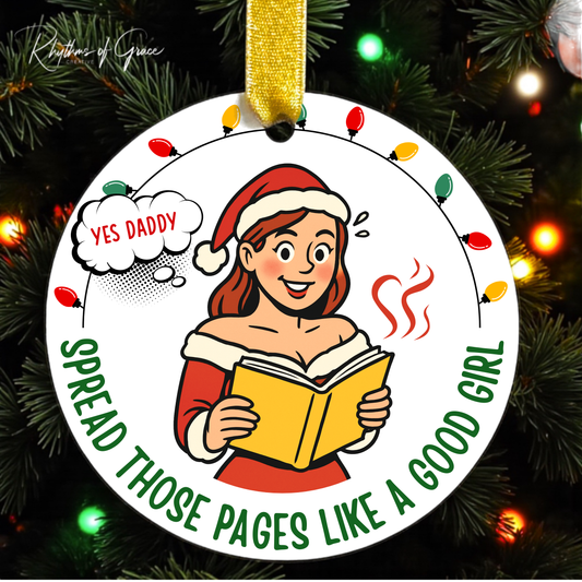 Smut Book Club Christmas Ornament – Cheeky Romance Reader Gift | 5 Styles + Personalization