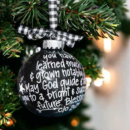 Christmas Ornament: Class of [YEAR] Graduate - Behind You, Before You, Around You, Within You