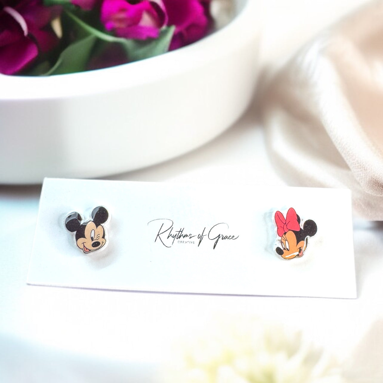 Enchanting Mouse Ears Stud Earrings – Add Some Magic to Your Day!