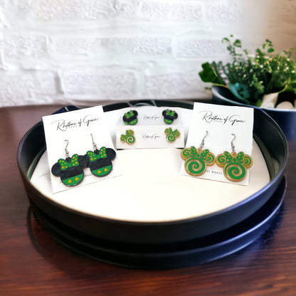 Lucky Mouse Ear Earrings - St. Patty's Day Edition! 🍀 - Rhythms of Grace Creative