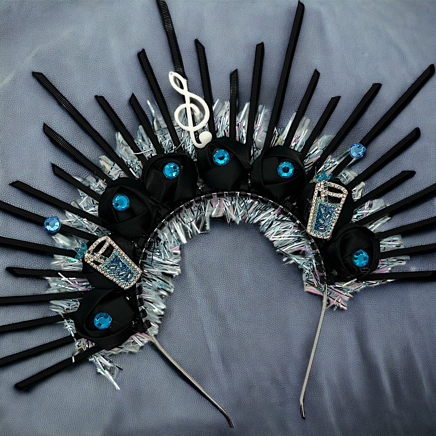 Unique Handmade Jazz Fest Headpiece – One-of-a-Kind Music-Inspired Accessory for Festivals & Parties!