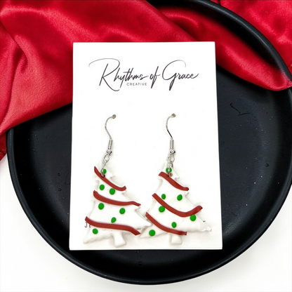 Christmas Tree Snack Cake Earrings