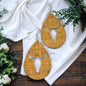 Western Teardrop Dangle Earrings with Bullhead Cutout - Rustic Charm