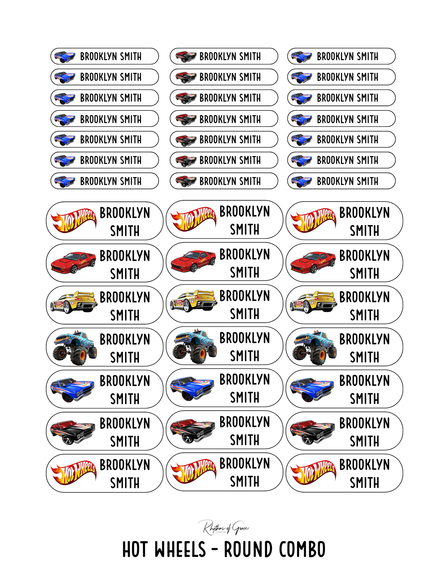 Back to School Personalized Character Labels – Waterproof & Customizable!