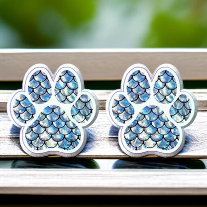 Vibrant Paw Print Studs – A Purr-fect Gift!