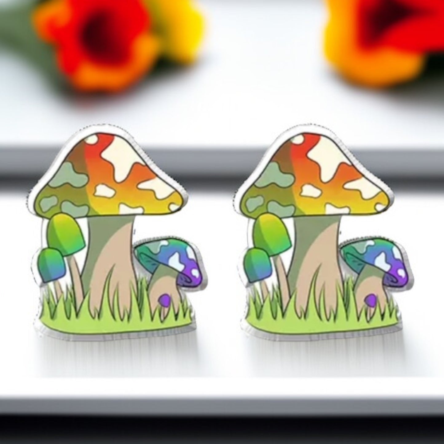 Enchanting Mushroom Stud Earrings: Two Whimsical Styles for a Magical Touch