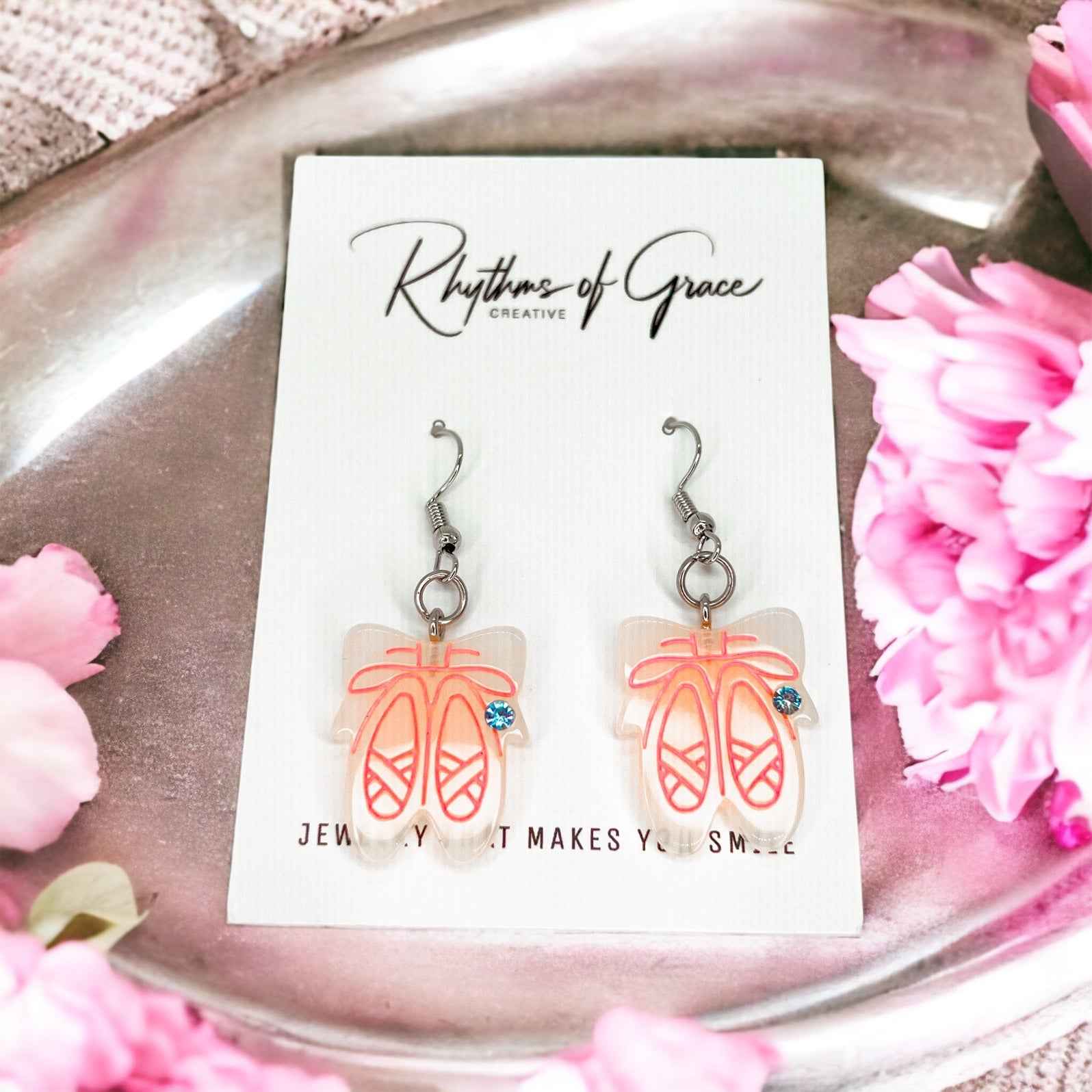 Twirl-Worthy Sparkle – Ballerina Slipper Earrings for Dancers & Dreamers🩰