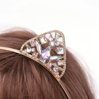 Rhinestone Cat Eats Headband - Rhinestone Headband, Rhinestone Headpiece, Cat Headpiece, Bachelorette Party, Bridal Shower - Rhythms of Grace Creative