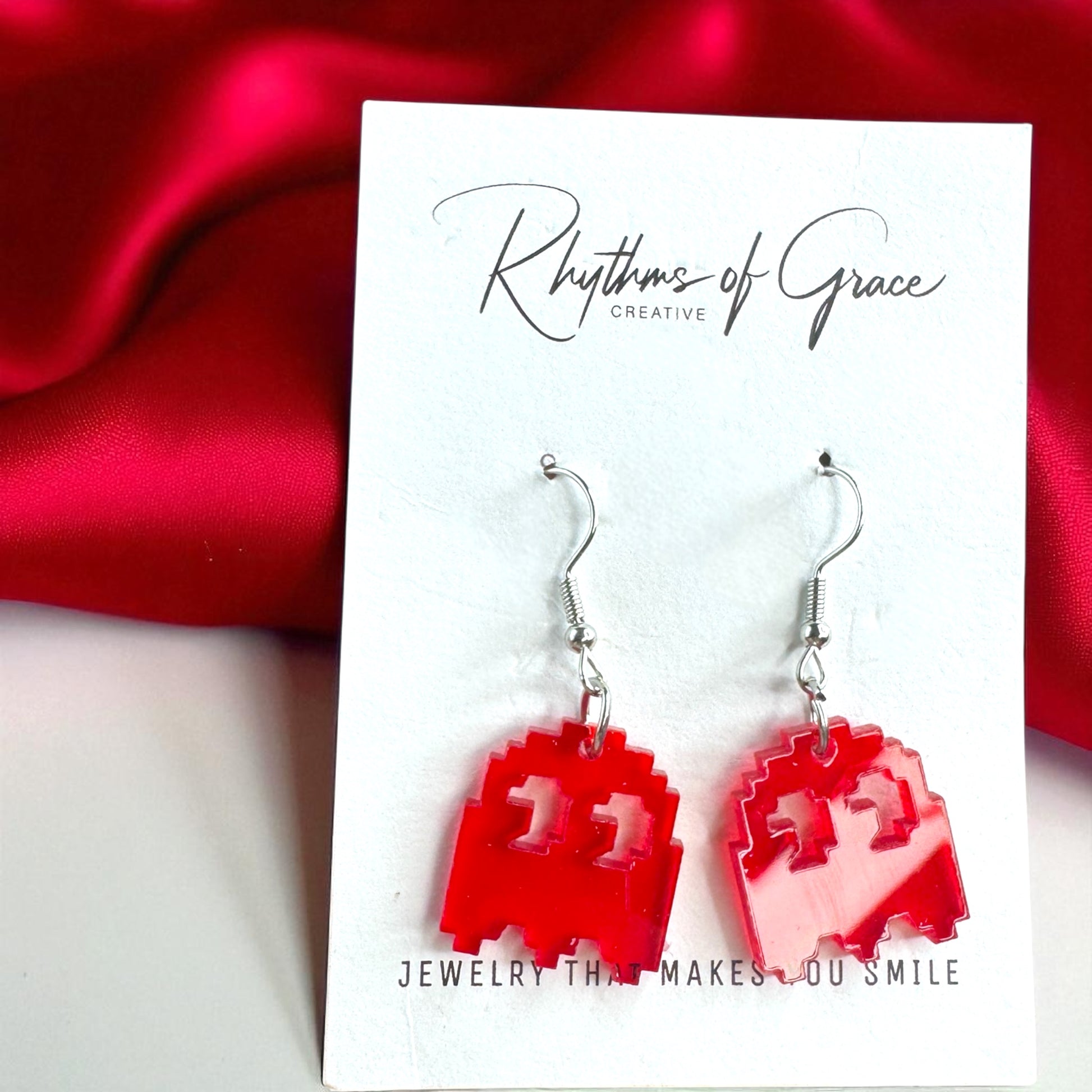 PAC-MAN Party Earrings Set - Embrace 80's Retro with Handmade Dangle Fun! - Rhythms of Grace Creative