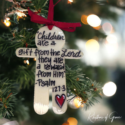 Handmade Child Christmas Ornament - A Cherished Personality Keepsake!
