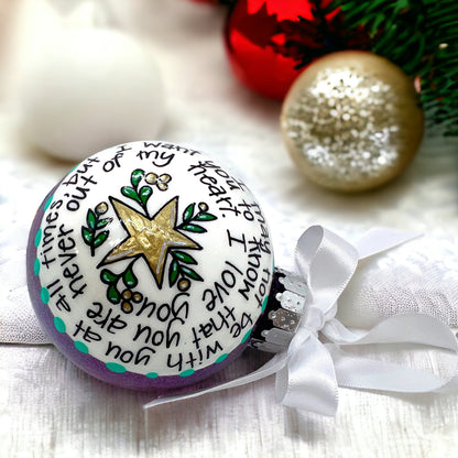 "Always in My Heart" Ornament - Personalized Christmas Keepsake