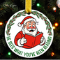 Santa Sees What You’ve Been Reading Ornament | Funny Smut Reader Gift