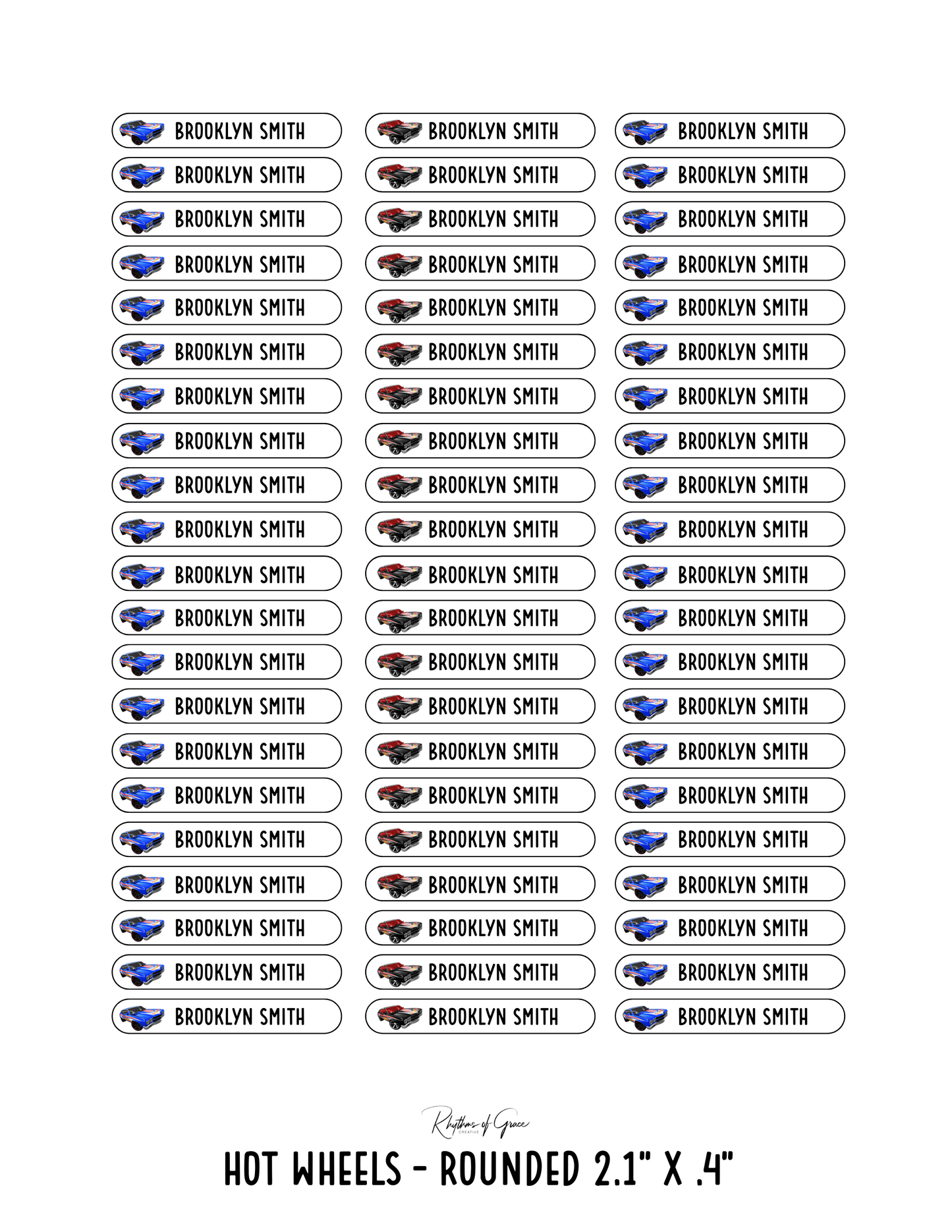 Back to School Personalized Character Labels – Waterproof & Customizable!