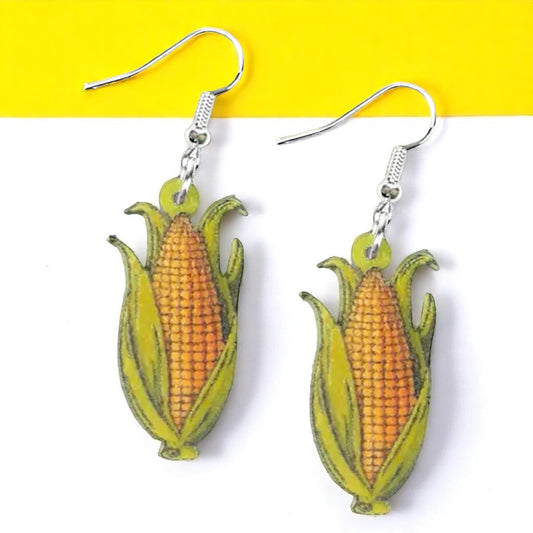 Corn on the Cob Dangle Earrings – A-maize Your Style! 🌽