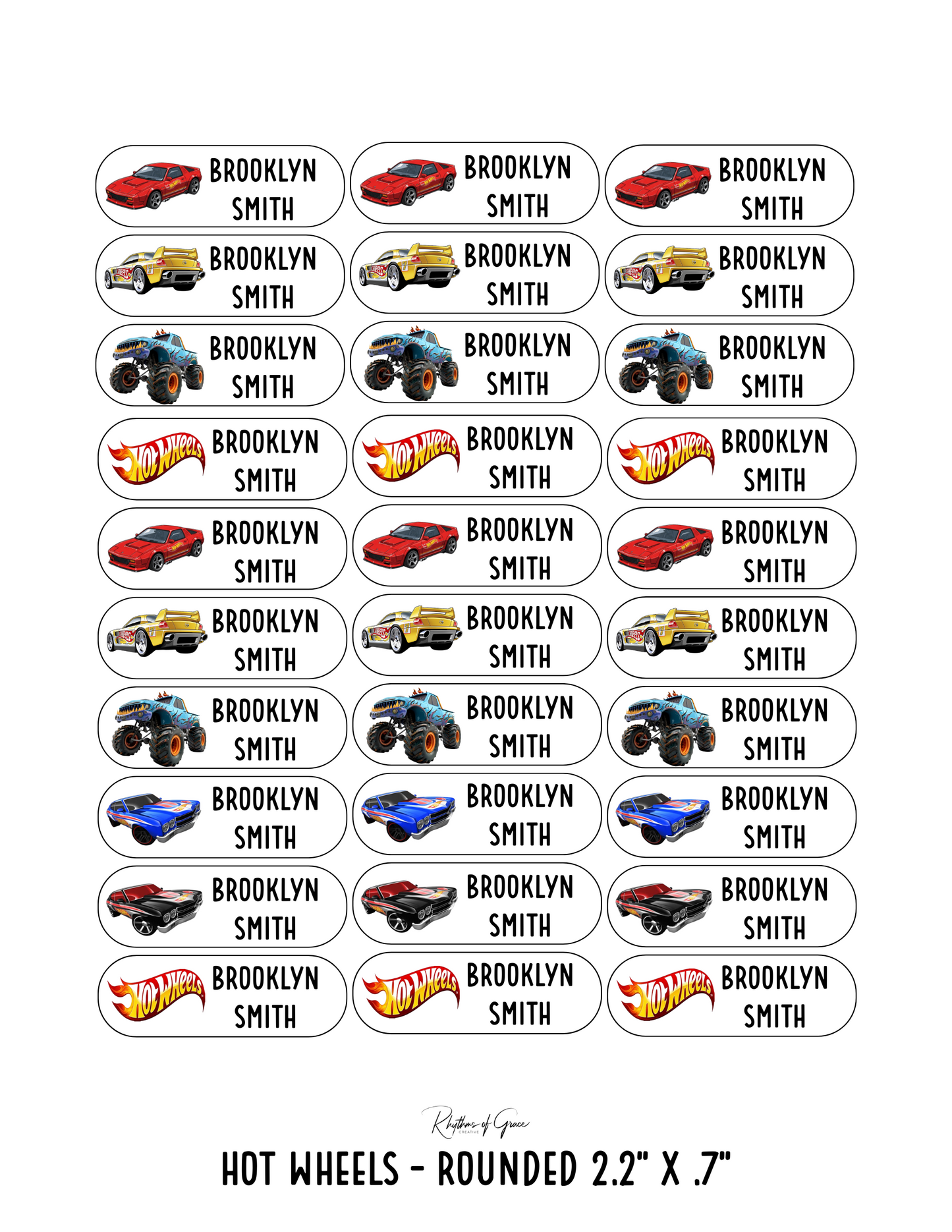 Back to School Personalized Character Labels – Waterproof & Customizable!