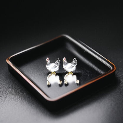 Cluck-tastic Chicken Stud Earrings – Three Charming Styles!