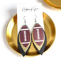 Touchdown in Style: Black and Gold Football Earrings for the Fashion-Forward Fan!