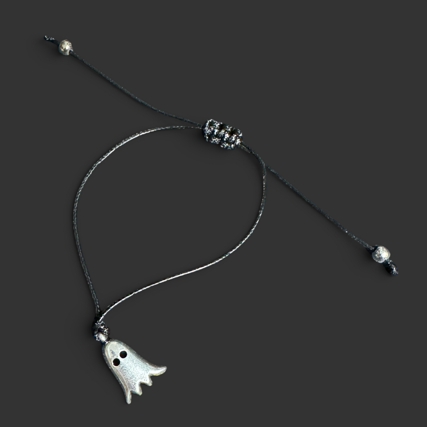 Spellbinding Halloween Wish Bracelet with Silver Ghost Charm! 👻