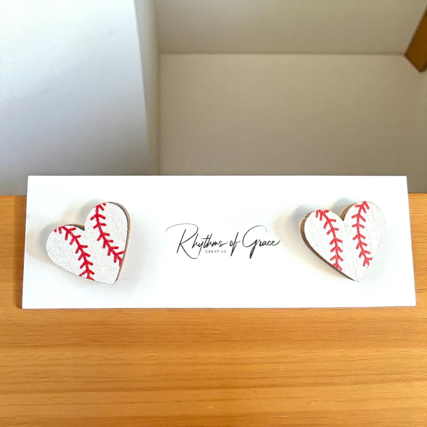 Score Style Points with Heart-Shaped Sports Stud Earrings!